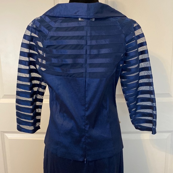 Vintage Emma Fashions Cocktail /wedding Navy gown- size 6 - Picture 5 of 14